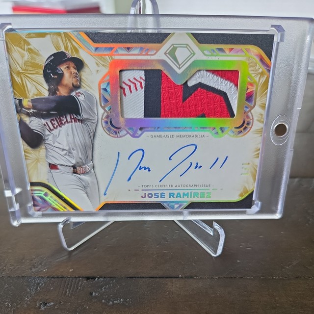 2025 Diamond Icons Jose Ramirez Auto Jumbo Patch Auto Relic 1/1 Guardians HOFer