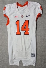Clemson Tigers Football Jersey Mens 38 L White Game Worn Team Issued Nike #14