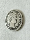 1914 Barber Quarter - United States 90% Silver Coin