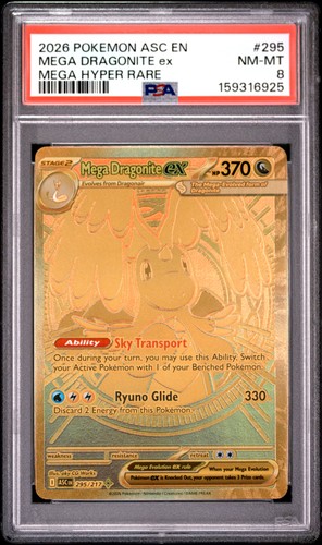 Mega Dragonite ex graded PSA 8 for sale on eBay