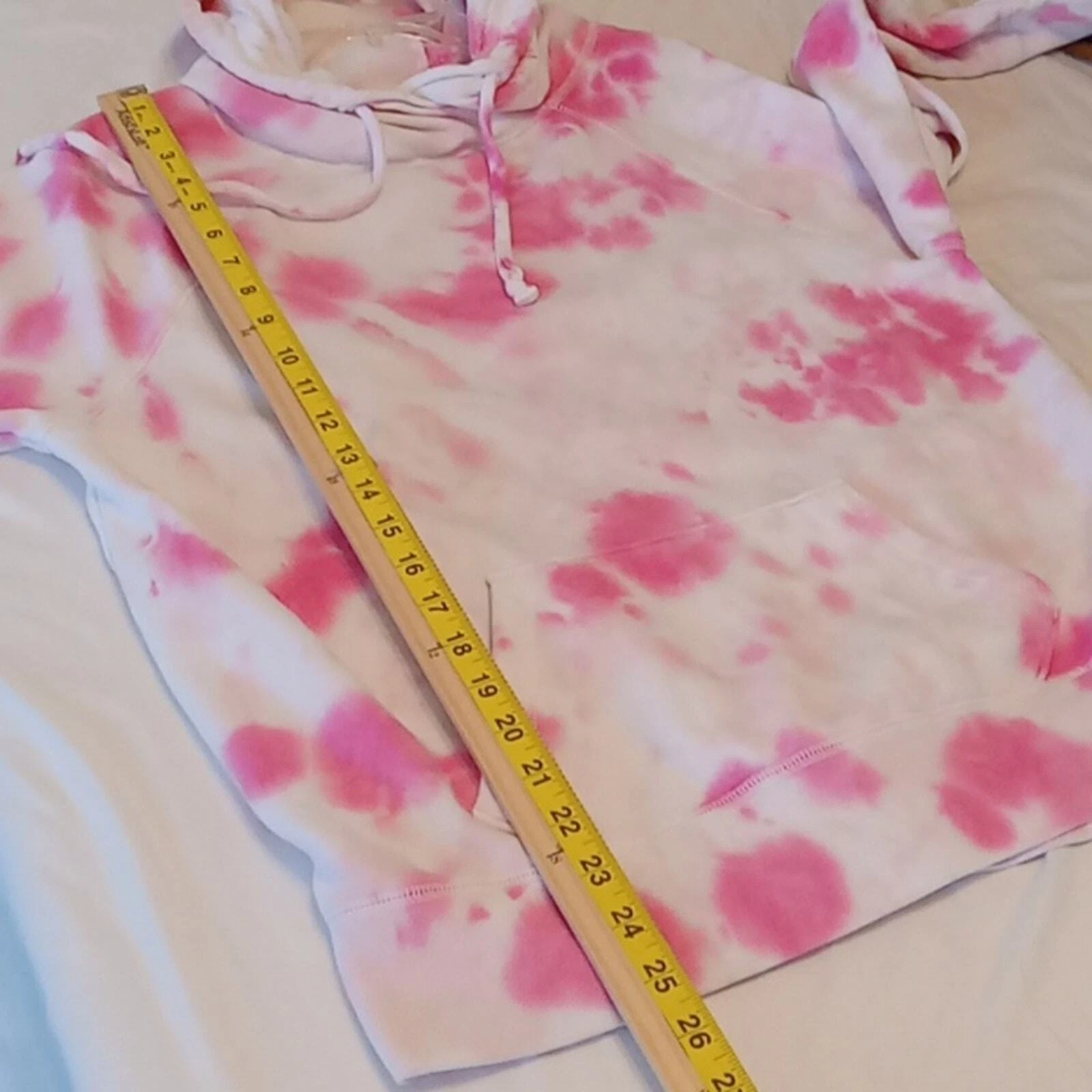 UNDERCOVER Felpa con cappuccio rosa tie dye taglia XS. Caldo