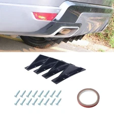 For Chevy Camaro 4Pcs Shark Fin Rear Bumper Diffuser Spoiler Lip Splitters Wing