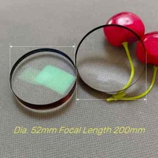 52mm Cemented Doublet Lens Achromatic ED Biconvex Objective Lens FL 200mm 500mm