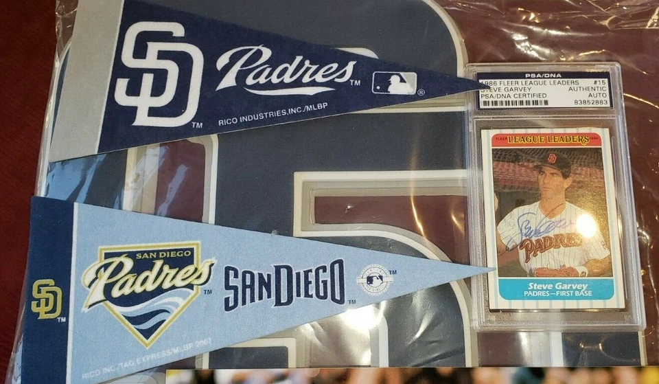 Steve Garvey San Diego Padres Baseball LOT of 5 2 Signed 1 Encap JSA PSA Dodgers - Image 3 of 4