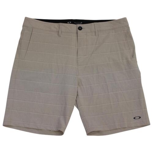 Oakley Fortuna Shorts Mens Size 30 S Wood Gray Stripe Short Casual Boardshorts - Picture 1 of 3