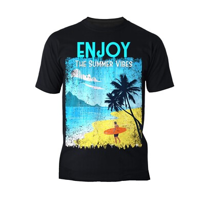 Summer Vibes Surfen Boho Strand Urlaub Retro Offizielles Herren T-Shirt