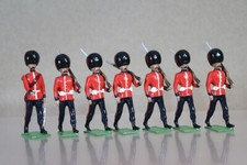 BRITAINS RE PAINTED BRITISH COLDSTREAM GUARDS with COLOUR SERGEANT MARCHING od