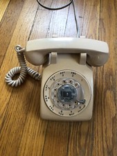 Vintage ITT Gold Rotary Dial Desk Phone Bell System Looks Great