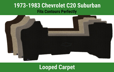 Lloyd Loop Front Mat for '73-83 C20 Suburban w/Black Outline Chevy Bowtie