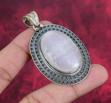Amazing Selenite Gemstone Handmade 925 Sterling Silver Wedding Pendant Jewelry