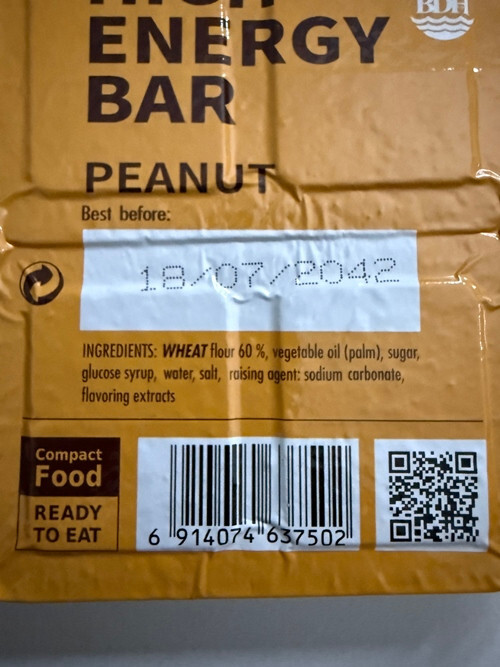 High Energy Bar Protein Days Military Grade Compressed Biscuit 3 Packs Peanut