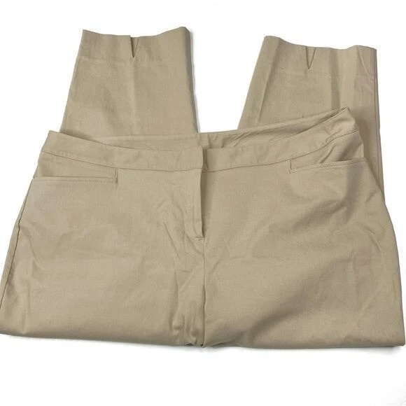 Lane Bryant Tan Womens 18 Rayon Blend Khaki Capri Pants