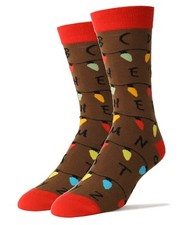 Oooh Yeah Socks, STRANGER - Lights Winter Holiday - Men's or Women's Crew Style