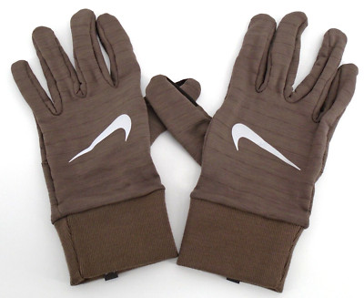 Nike Sphere Running Gloves Men's Large Touch Screen Ironstone/Violet Ore/Silver