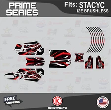 Graphics Kit for STACYC 12E Brushless Electric Bike (All Years) Prime - Red