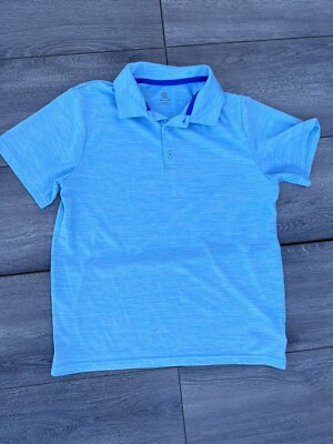 Champion polo shirt unisex short sleeve blue Size L (12-14)
