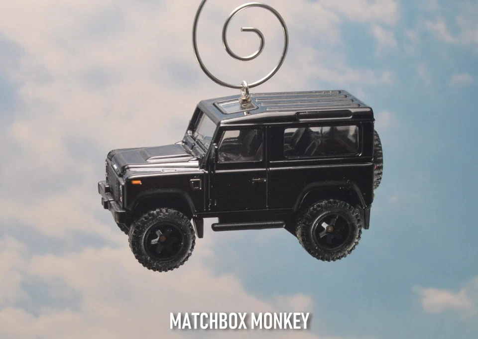 Black Land Range Rover Defender 90 Vagón Adorno de Navidad Fast Furious Adorno Foto 2 de 4