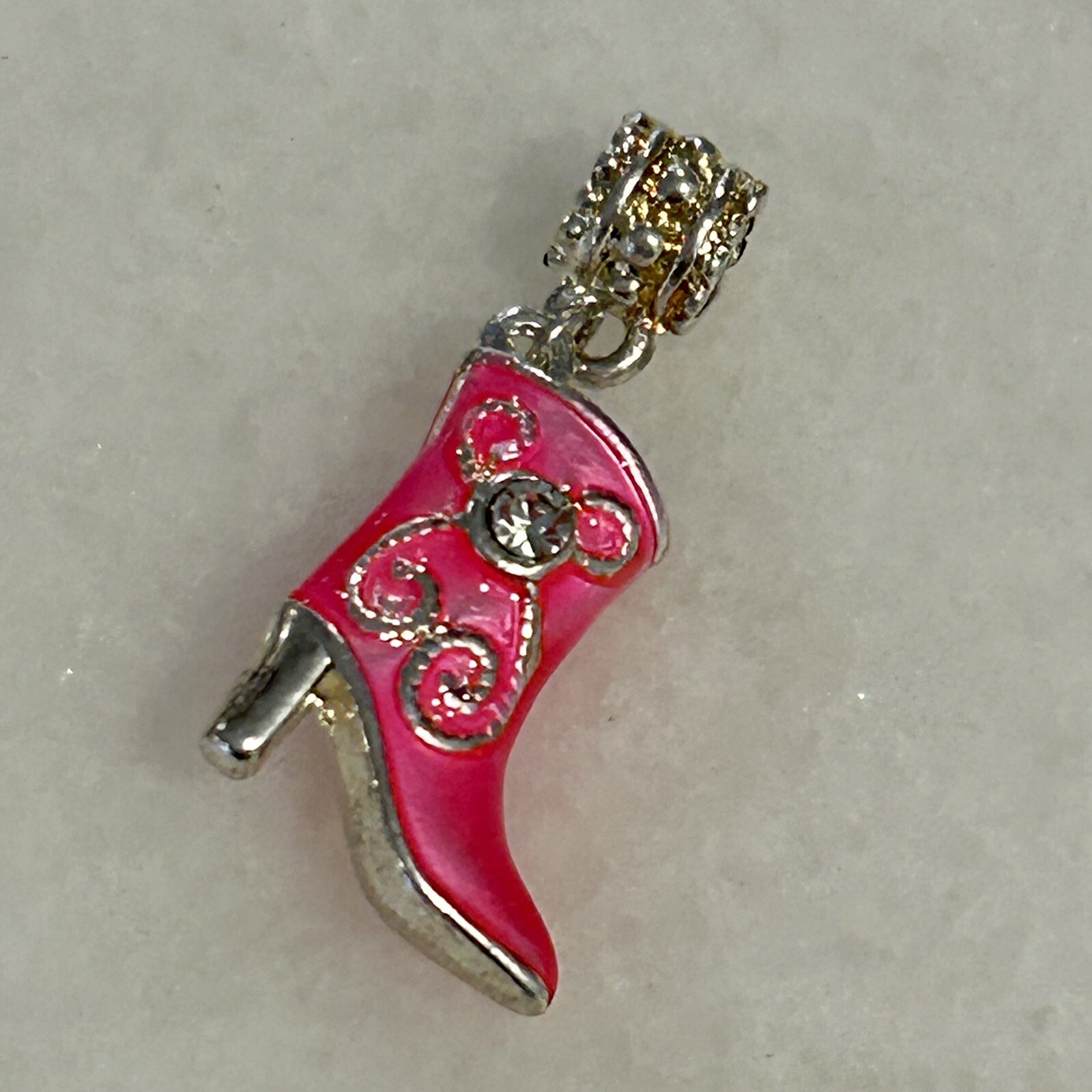 Lotto di 6 ciondoli gioielli argento stivali da cowboy rosa calcio famiglia altri