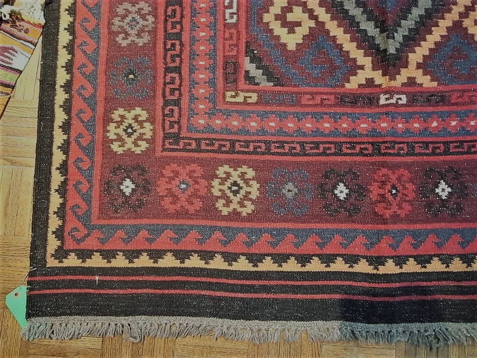 Kilim semi antiguo afgano o turcomano Ersari 5'2" x 7'8" Foto 3 de 3