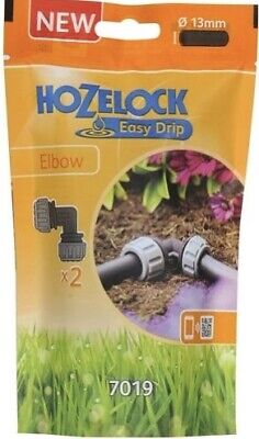 Hozelock 7019 Elbow 13mm Pack 2