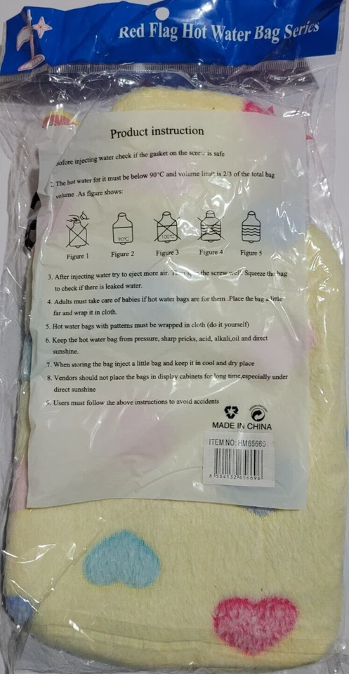 Botella de agua y bolsa de goma caliente relajante terapia de calor frío 12" X 6" amarillo Foto 4 de 4