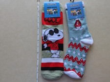 2 pairs of Peanuts Snoopy Crew Socks W 9-11