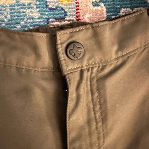 Boy Scouts of America Khaki Green Cargo Switchback Uniform Shorts Size Youth L - Picture 4 of 4