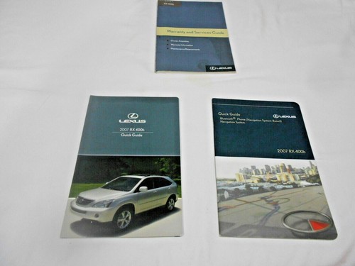 2007 LEXUS RX 400h OWNER MANUAL 6 PC SET w/NAVIGATION & BLACK LEXUS CASE OEM. - Picture 4 of 5