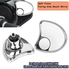 Chrome Fairing Mounted Mirror Blind Spot Mirrors For Harley Electra Glide 96-13
