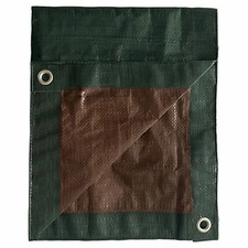 MD-GT-GB-0810 Polyethylene Tarp, Green/Brown, 8 x 10-Ft. - Quantity 14