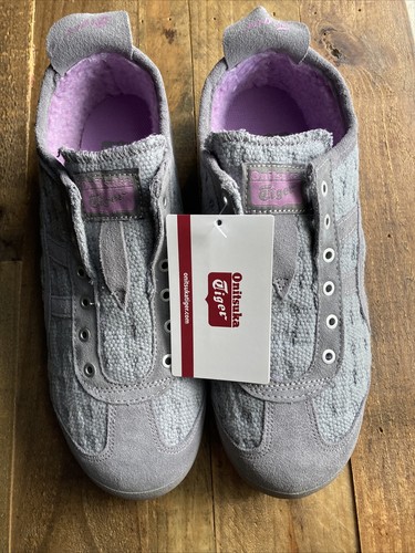 Sneakers Onitsuka Tiger Mexico 66 grigio scamosciato foderato invernali slip on taglia 8,5 nuove - Foto 2 di 8