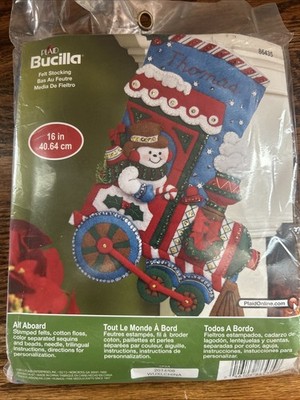 Buccilla 16 Inch All Aboard Christmas Felt Stocking Kit NEW