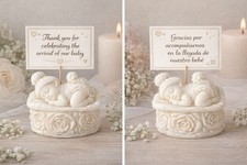 Aromatic Baby Shower Candle Favor Organic Wax Newborn Baptism Gift Perso