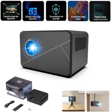 4K HD Portable Projector 1080P Android TV OS Bluetooth For Android iPhone HDMI