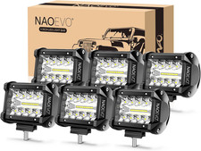 4 Inch LED Pod Lights, 360W 36,000LM LED off Road/Fog Lights, 6 Pcs