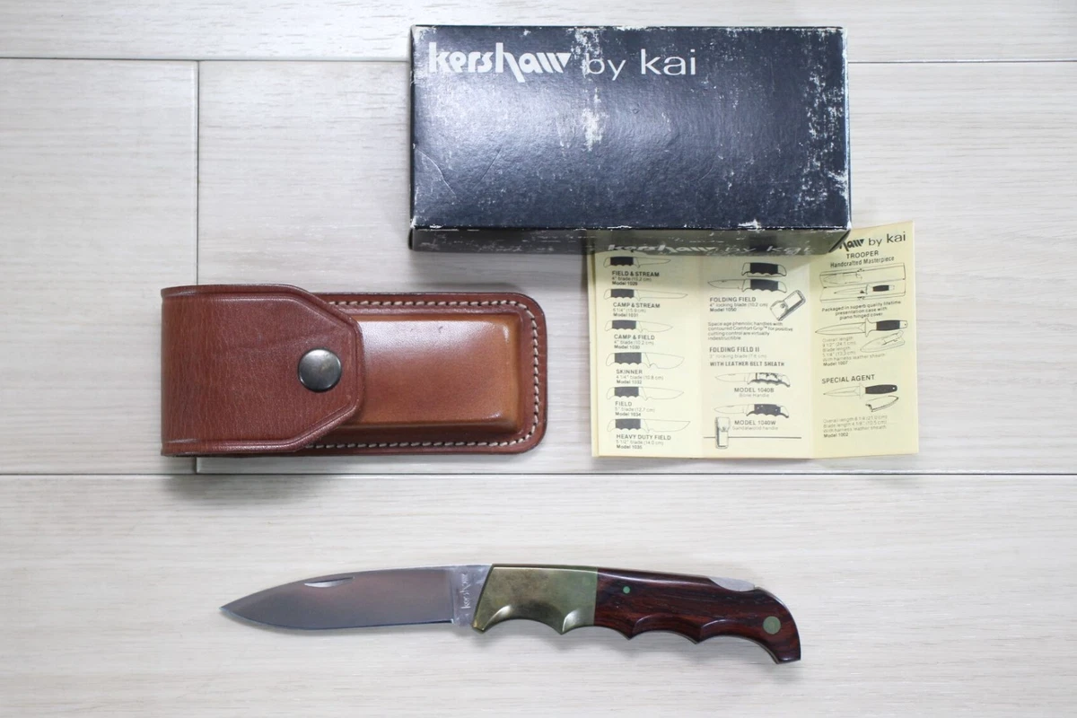 karshawカーショウナイフ1070 Vintage Kershaw 1070 Folding Field Knife KAI Japan Oregon USA Wood