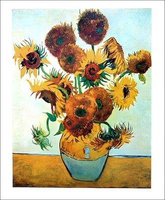 Van Gogh Sunflowers Offset Lithograph Best Quality Italy 31 x 23-1/2