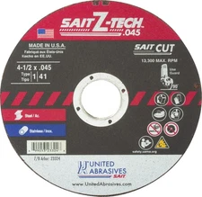 United Abrasives SAIT 23324 4-1/2x.045x7/8 Z-Tech High Performance Cut-off