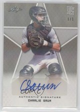 2020 Leaf Perfect Game National Showcase 1/1 Charlie Saum #BA-CS3 Auto nd3