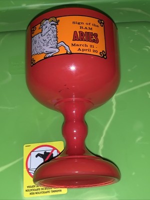 Vintage Aries Zodiac Tiara Indiana Glass Goblet