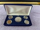 Silver Buffalo 1 Oz .999 Round In Air Tite 5 Coin Set In Collector Display Box