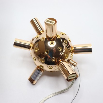 Eli 9-Light Dimmable Gold Starburst Sphere Chandelier with 60 Crystal Strands