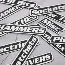 Magnetic Tool Box Labels, 12PCS Strong Magnet Toolbox Drawer Label for Toolboxes