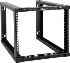 9U Fixed Wall Mount Network Rack 15.8Inch Depth Open Frame for Server Data/Av/It