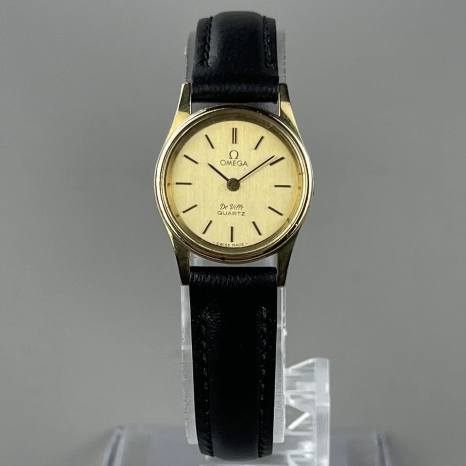 OMEGA De Ville Vintage Ladies Watch Quartz New battery New Leather Band 5910019 - image 3 of 4