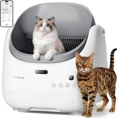 Automatic Litter Box, Self Cleaning Litter Box for Multiple Cats, APP Control.