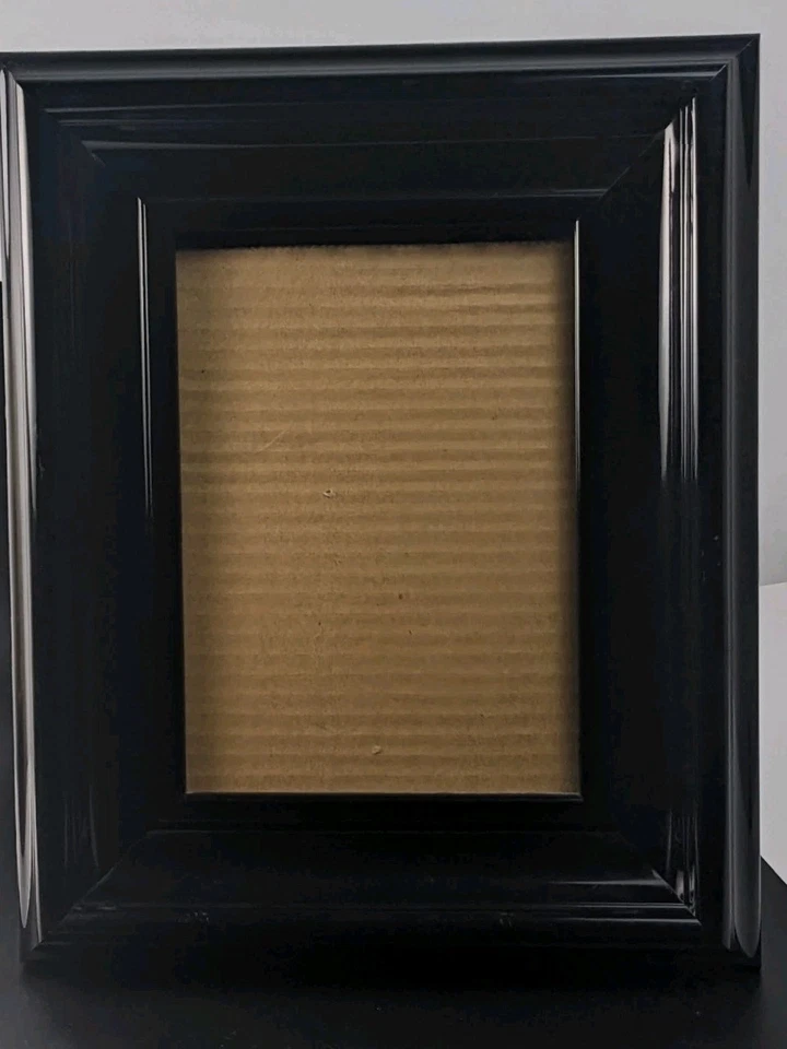 Marco de fotos decorativo negro brillante decoración del hogar 10 3/4"x 8 3/4" se adapta a 5x7" Foto 4 de 4