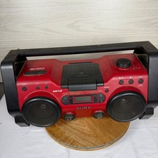 Sony ZS-H10CP Red Personal Audio System MP3 CD Player AM FM Radio Boombox