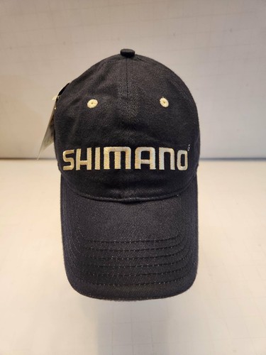 Vintage Shimano Cotton Cap Hat Navy Blue Embroidered Fishing One Size Fits Most