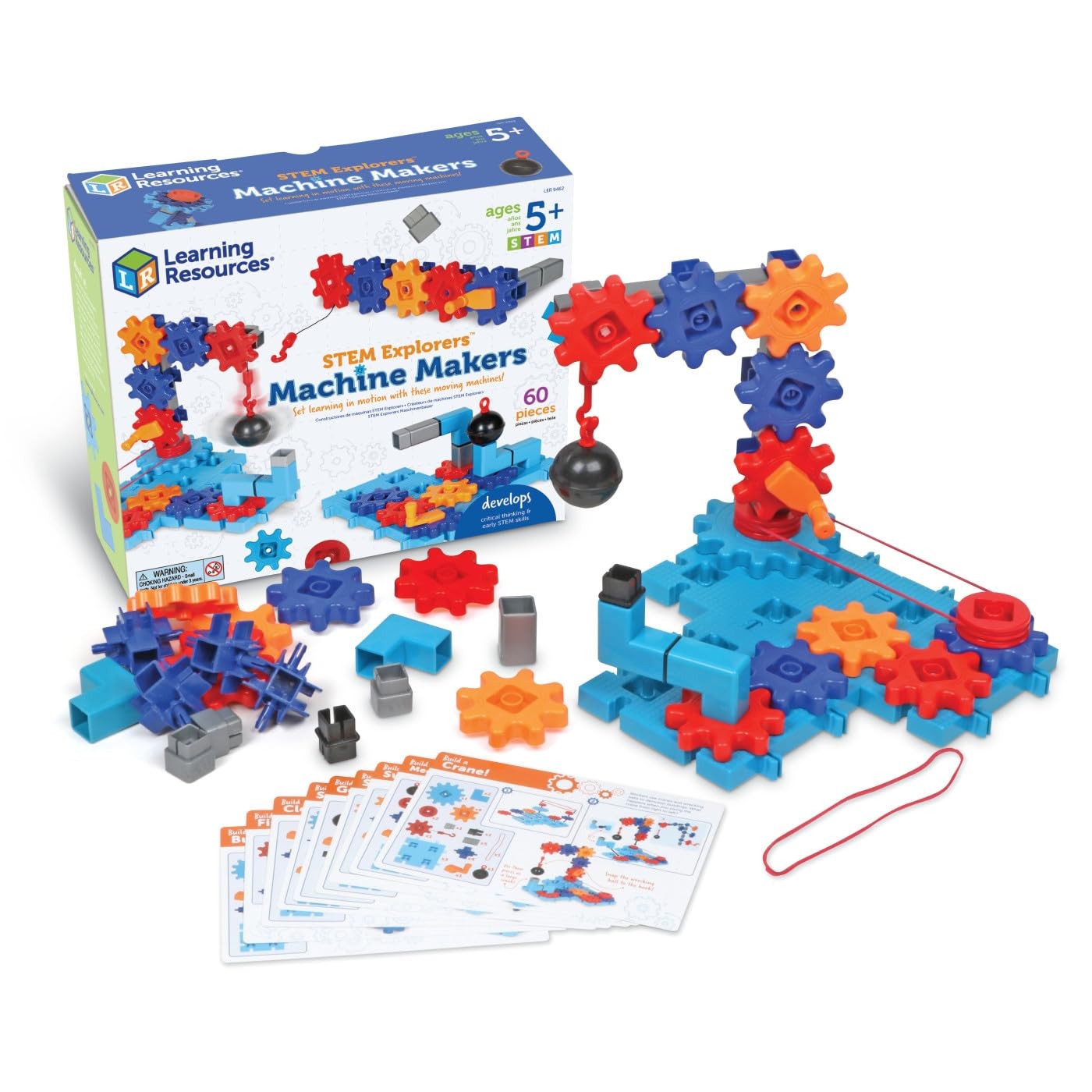 Learning Resources STEM Explorers Machine Makers 60 Pieces Ages 5 Build It 9290₽